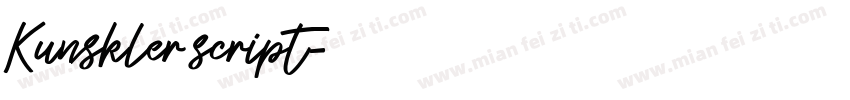 Kunskler script字体转换